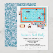 Invitation Pour la fête de la piscine d'été adulte (Devant / Derrière)