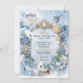 Invitation pour la fête de la princesse flocon de (Dos)