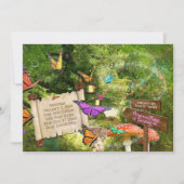 Invitation pour la fête de la Princesse Papillon (Devant)