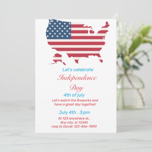 Invitation pour la fête de l'indépendance (Debout devant)