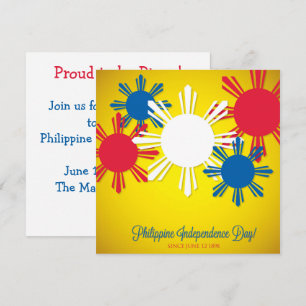 Invitation pour la fête de l'indépendance des Phil