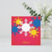 Invitation pour la fête de l'indépendance des Phil (Debout devant)