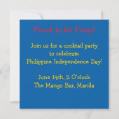Invitation pour la fête de l'indépendance philippi (Dos)