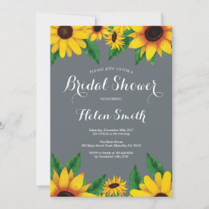 Invitation pour la fête de mariage aux tournesols