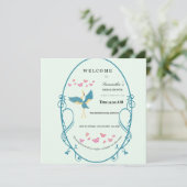 Invitation pour la fête de mariage de Blue Crane - (Debout devant)