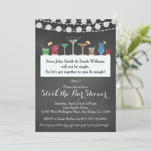 Invitation pour la fête de mariage de couples pour (Debout devant)