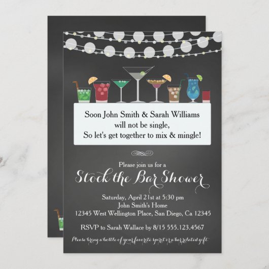 Invitation pour la fête de mariage de couples pour (Devant / Derrière)