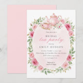 Invitation pour la fête de mariage Time for Tea (Devant / Derrière)