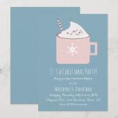 Invitation pour la fête de Noël au chocolat chaud (Devant / Derrière)