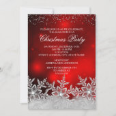 Invitation pour la fête de Noël au flocon de neige (Devant)