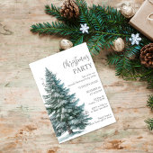 Invitation pour la fête de Noël autour d'un sapin 