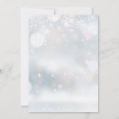 Invitation pour la fête de Noël aux flocons de nei (Dos)