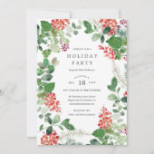 Invitation pour la fête de Noël avec des fleurs de (Devant)