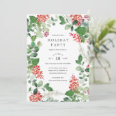 Invitation pour la fête de Noël avec des fleurs de (Debout devant)