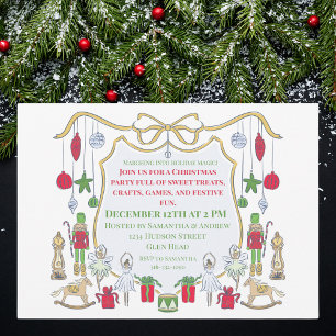Invitation pour la fête de Noël des enfants Baller