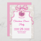 Invitation pour la fête de Noël des filles Pink Di (Devant / Derrière)