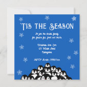 Invitation pour la fête de Noël du manchot 'C'est (Devant)