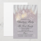 Invitation pour la fête de Noël flocon de neige d' (Devant / Derrière)