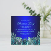 Invitation pour la fête de Noël Pretty Blue Bauble (Debout devant)