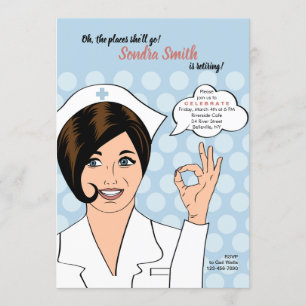 Invitation pour la fête de retraite d'une jolie in