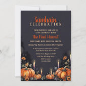 Invitation pour la fête de Samhain avec citrouille (Devant)