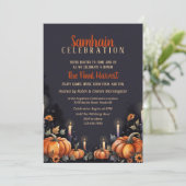 Invitation pour la fête de Samhain avec citrouille (Debout devant)