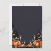 Invitation pour la fête de Samhain avec citrouille (Dos)