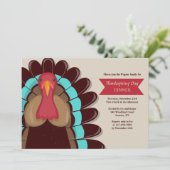 Invitation pour la fête de Thanksgiving de la dind (Debout devant)