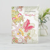 Invitation pour la fête des mères de papillons (Debout devant)