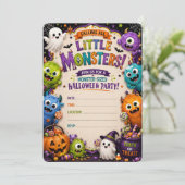 Invitation pour la fête d'Halloween des petits mon (Debout devant)