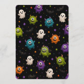 Invitation pour la fête d'Halloween des petits mon (Dos)
