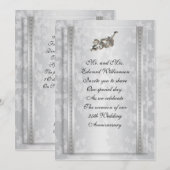 Invitation pour la fête du 25e anniversaire argent (Devant / Derrière)