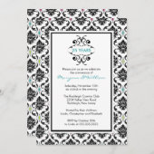 Invitation pour la fête du 25e anniversaire Black  (Devant / Derrière)