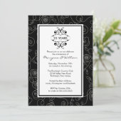 Invitation pour la fête du 25e anniversaire Noir & (Debout devant)