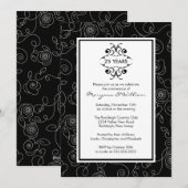 Invitation pour la fête du 25e anniversaire Noir & (Devant / Derrière)