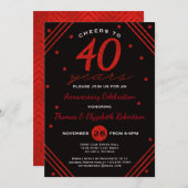 Invitation pour la fête du 40e anniversaire, Rubis (Devant / Derrière)