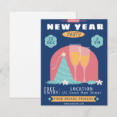 Invitation pour la fête du Nouvel An (Devant / Derrière)