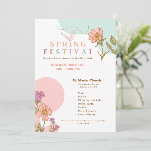 Invitation pour la Fête du Printemps (Debout devant)