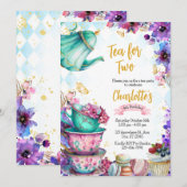 Invitation pour la fête du Thé merveilleux (Devant / Derrière)