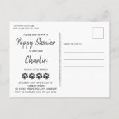 Invitation pour la fête d'un nouveau chiot (Dos)