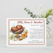 Invitation pour la fête estivale de BBQ et de bièr (Debout devant)