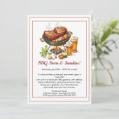 Invitation pour la fête estivale de BBQ et de bièr (Debout devant)