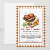 Invitation pour la fête estivale de BBQ et de bièr (Devant / Derrière)