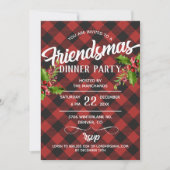 Invitation pour la fête Friendsmas à thème Red Buf (Devant)