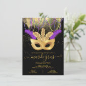 Invitation pour la fête masquée du Mardi Gras en o (Debout devant)
