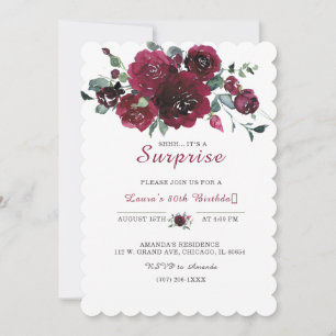 Invitation Pour la fête surprise des 80 ans
