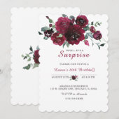 Invitation Pour la fête surprise du 80e anniversaire (Devant / Derrière)