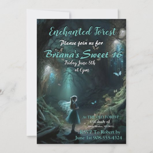 Invitation pour la Forêt Enchantée (Devant)