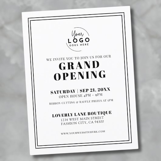 Invitation pour la Grande Ouverture de Simple Logo