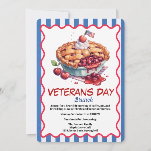 Invitation pour la Journée des vétérans | Brunch p (Devant)